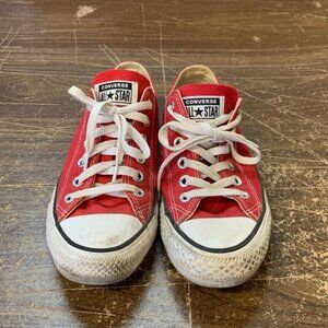 Converse All Star Sneakers Low Top Red Men 5.5 Women's 7.5